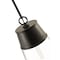 Z-Lite Wentworth 1 Light Pendant, Matte Black & Clear 2300P12-MB - alternate 7